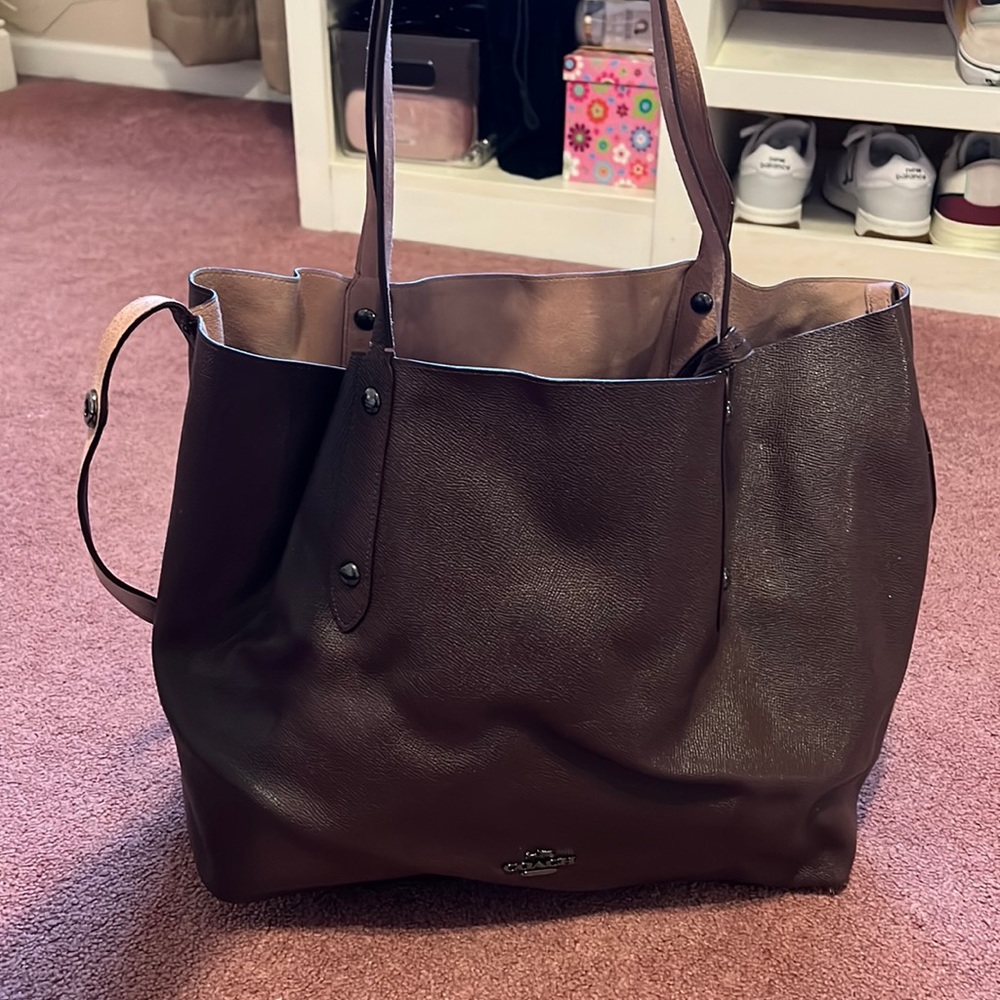 Coach suede large market tote